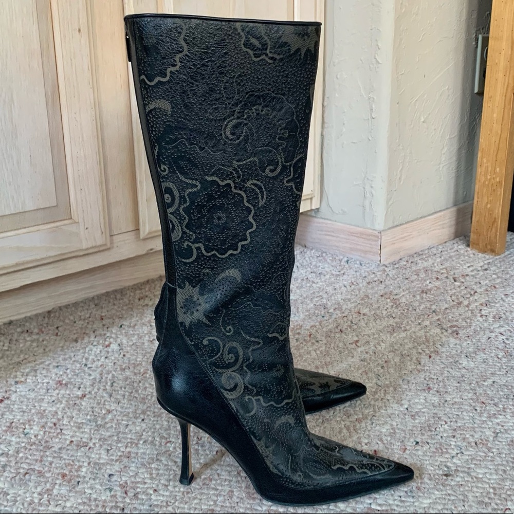 Jimmy Choo Leather Cutout Boots